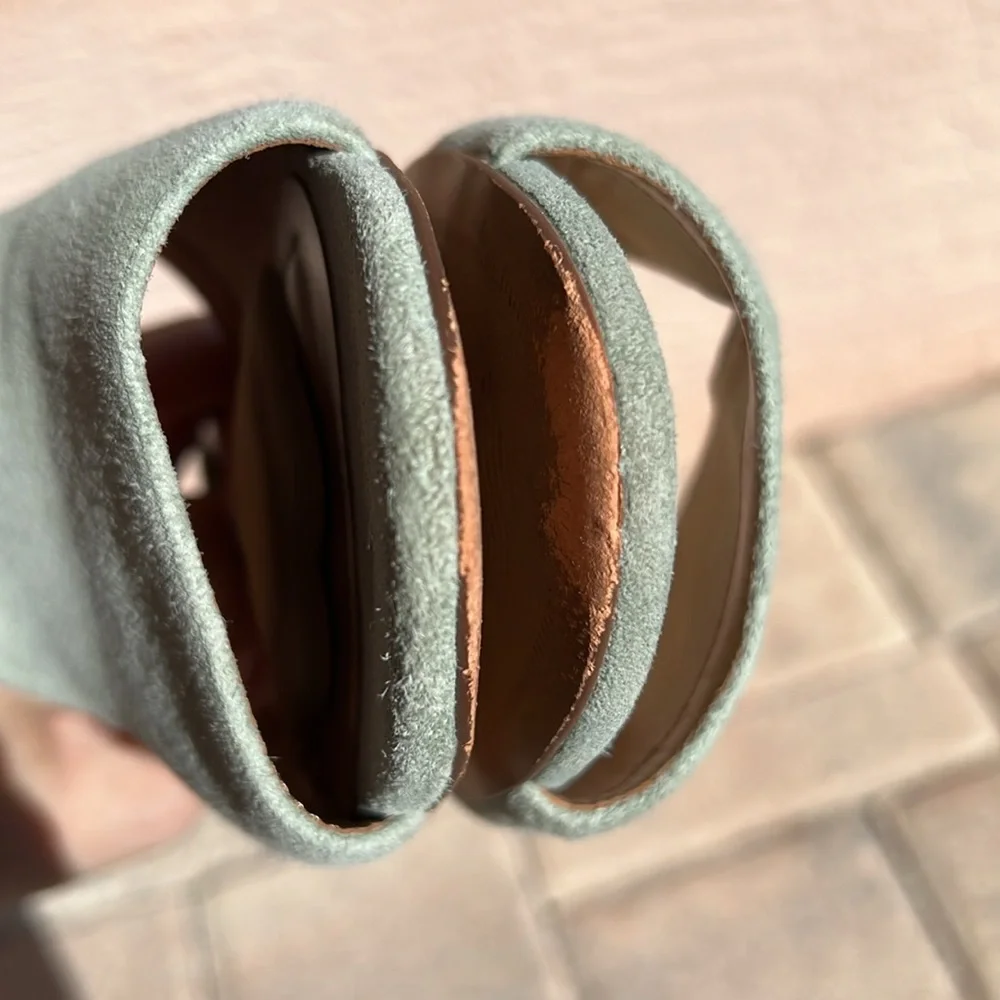 Steven by Steve Madden Sensai Green Suede Sandals Slides Open Toe Mule Size 8 - Picture 10 of 10
